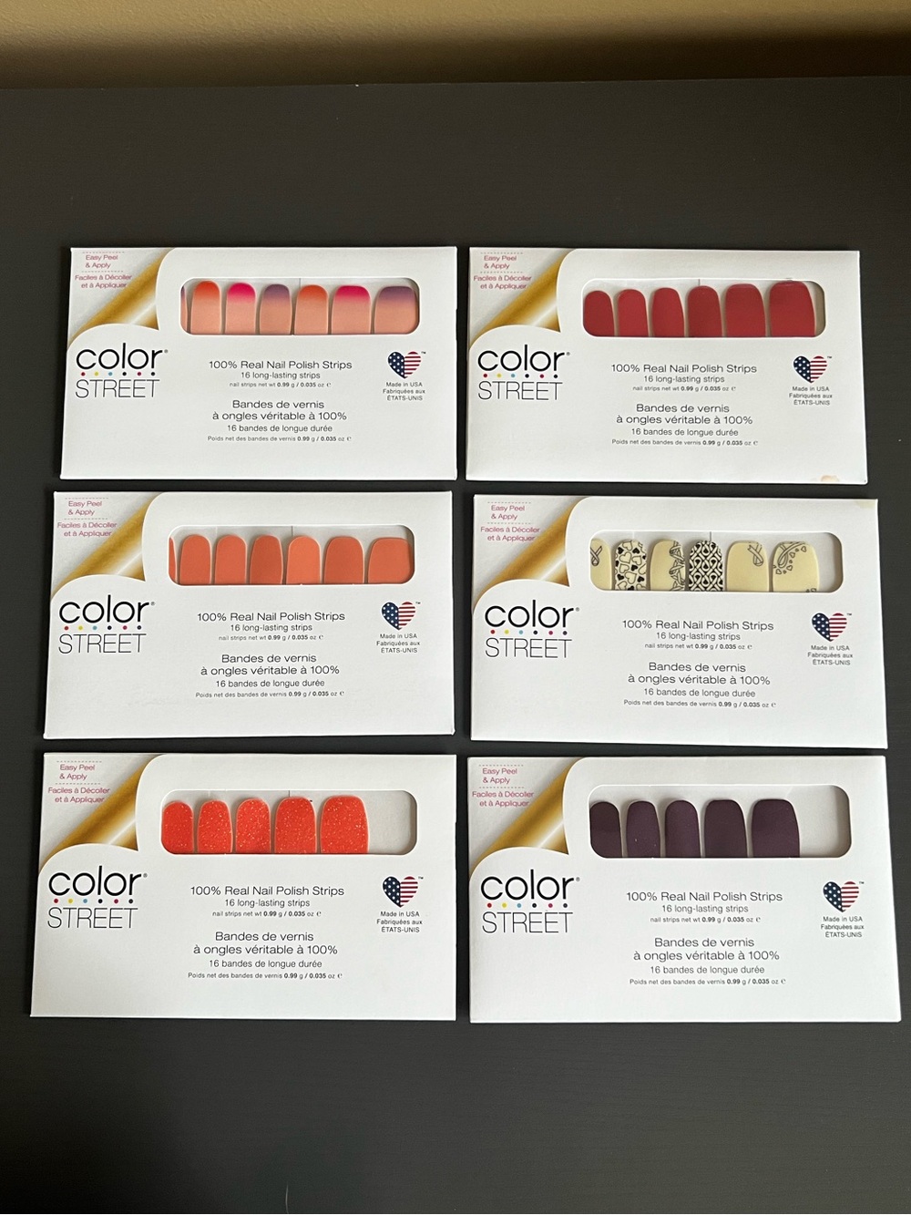 Color Street Nail Polish Strips Bundle - Lot of 6 Assorted Sets